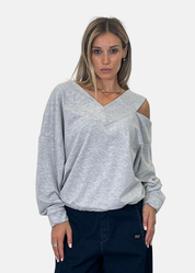 Felpa Donna Scollo a V