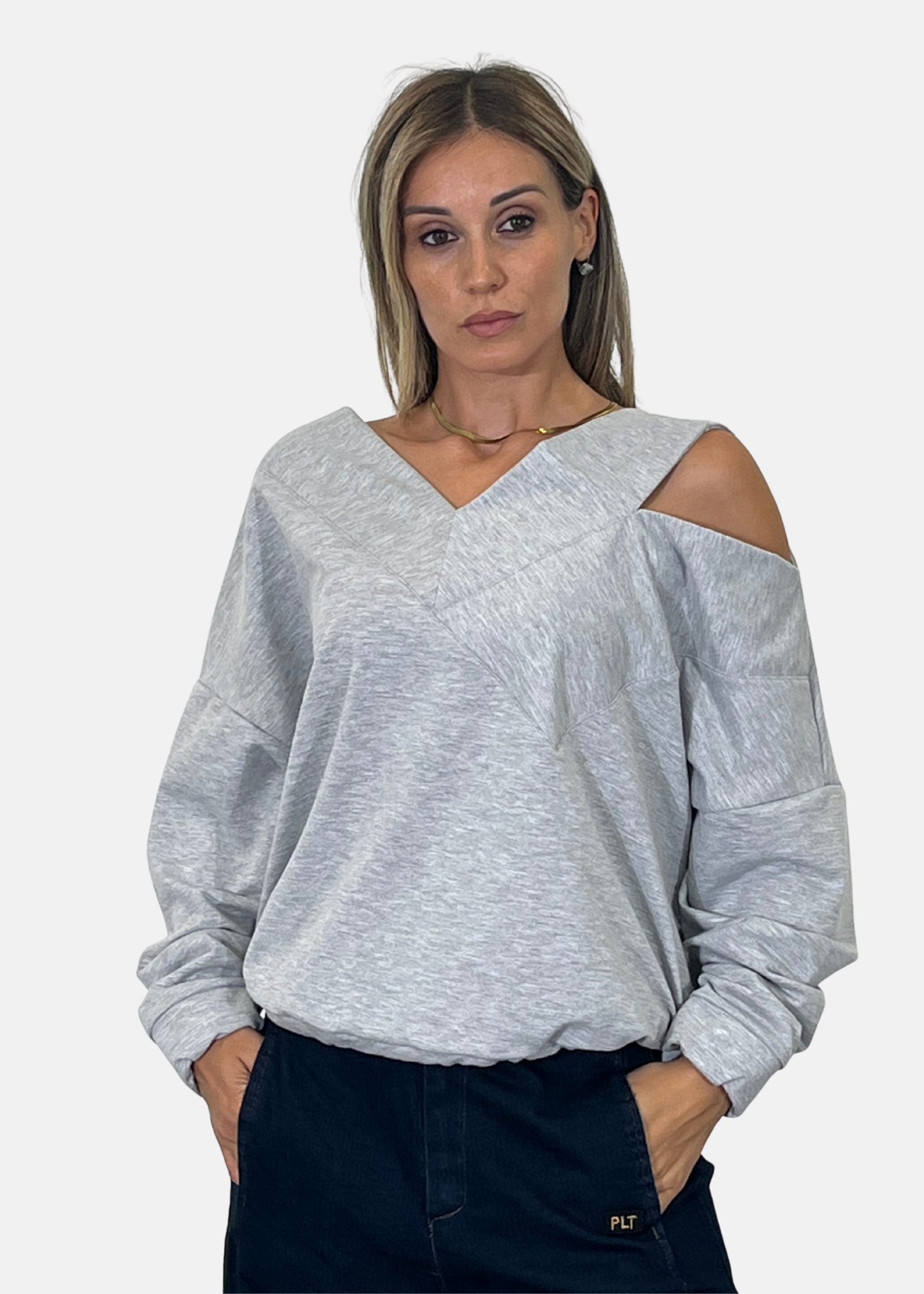 Felpa Donna Scollo a V