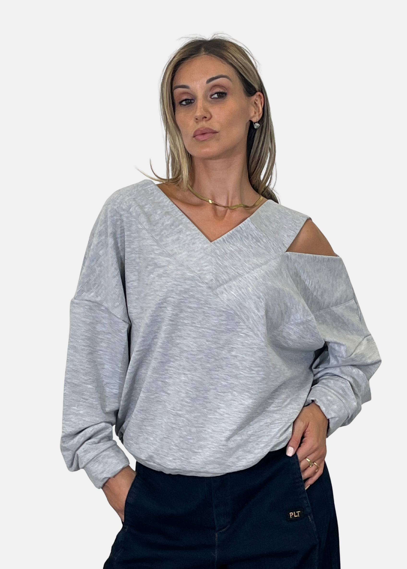 Felpa Donna Scollo a V