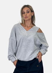 Felpa Donna Scollo a V