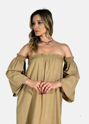 Abito lungo lino e viscosa