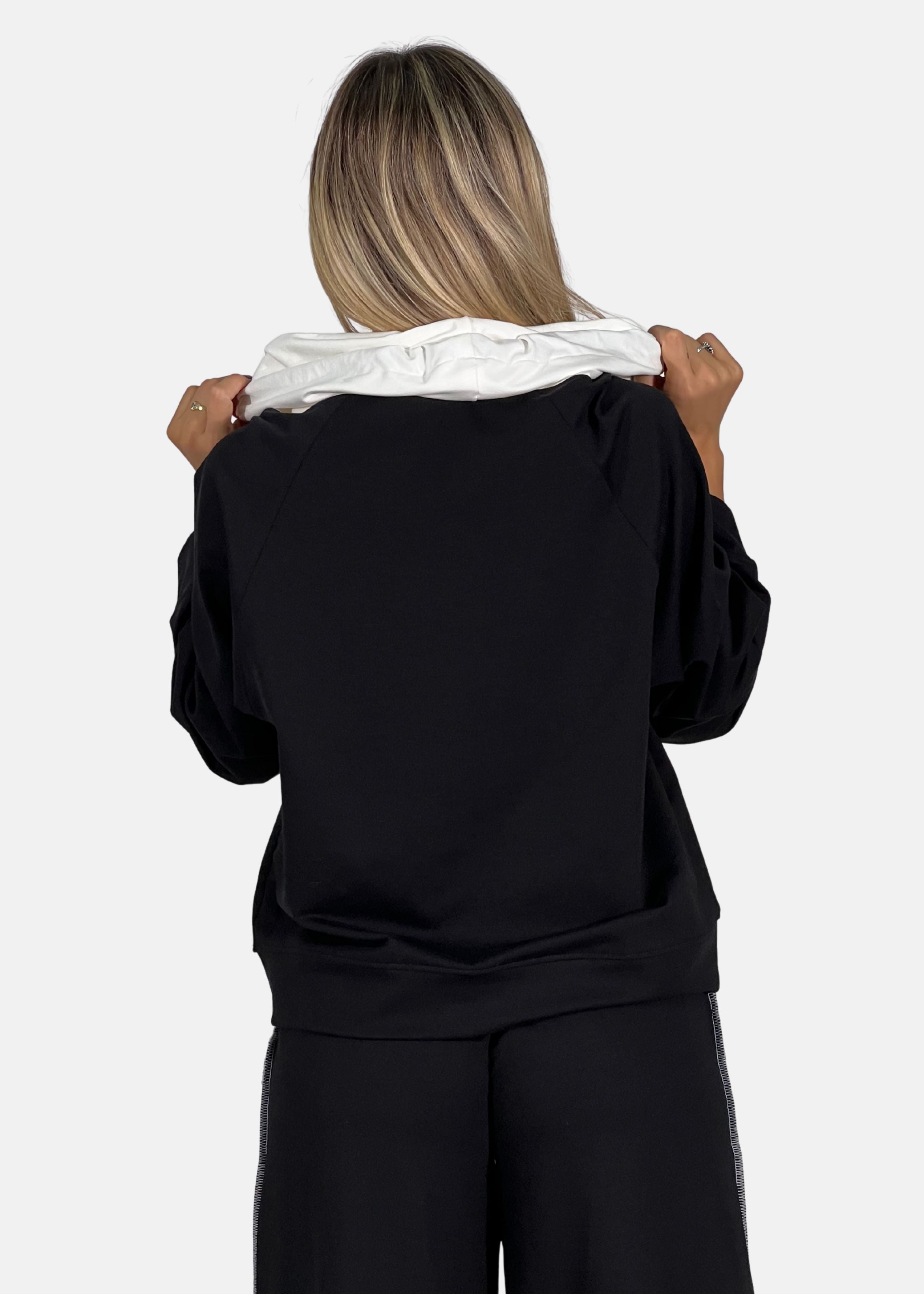Felpa donna bicolore