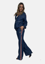 Bomber donna in jeans con bandina