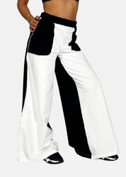 Pantalone a palazzo donna bicolore