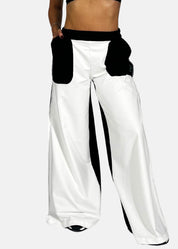 Pantalone a palazzo donna bicolore