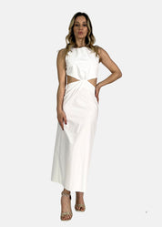 Abito CUT-OUT in cotone stretch