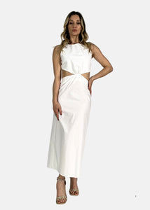 Abito CUT-OUT in cotone stretch