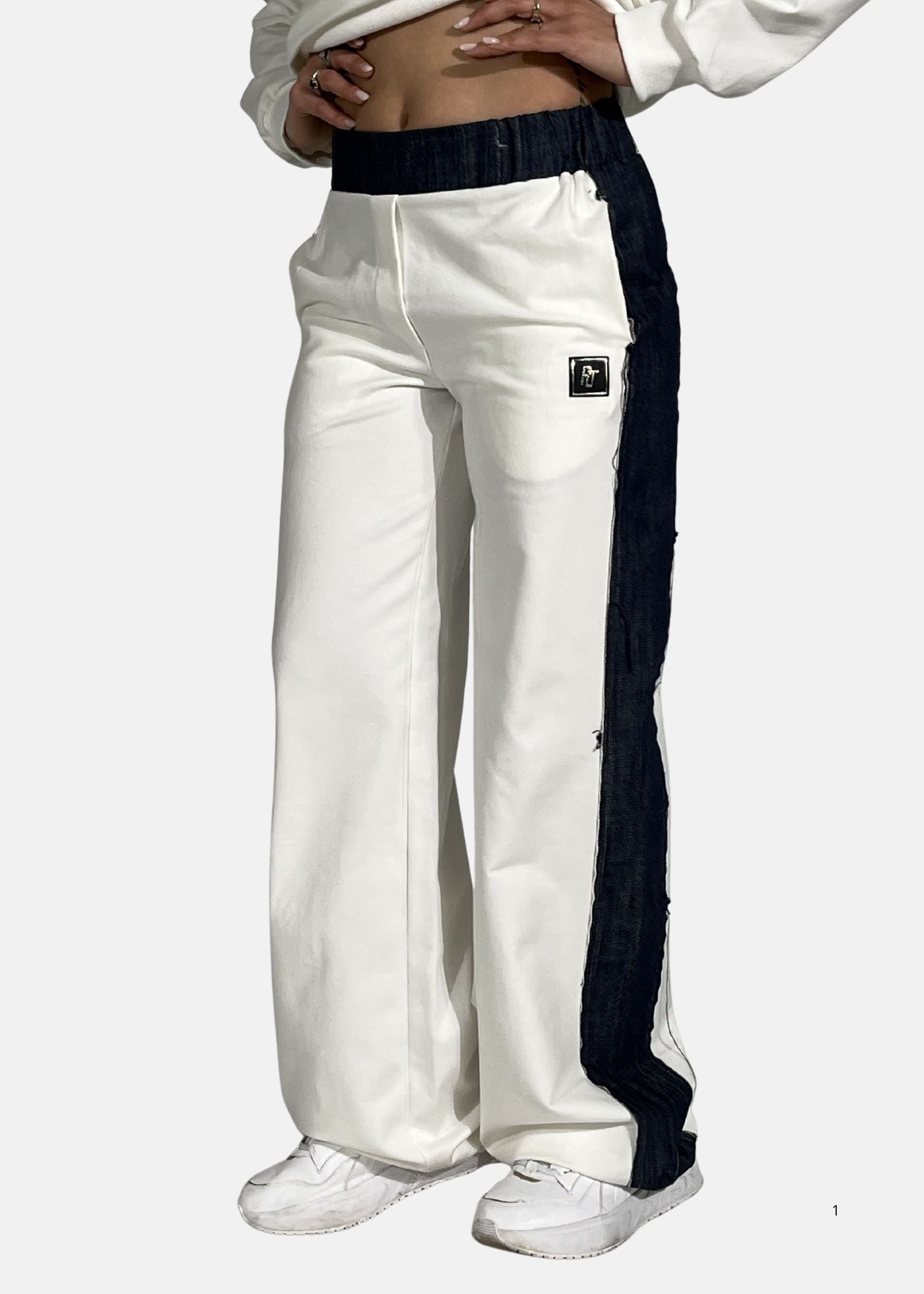 Pantalone Donna con fascia in jeans