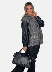 Bauletto medium in pelle morbida con dettagli argento - Paola Tienforti - Sito Ufficiale