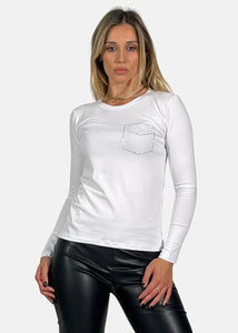 T-Shirt Donna con applicazione strass