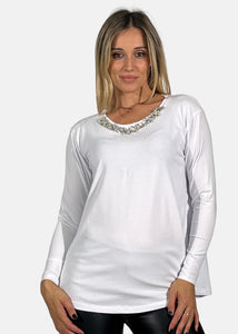 T-Shirt Donna con applicazione gioiello
