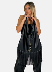 Sacca in Ecopelle con Frange - Paola Tienforti - Sito Ufficiale