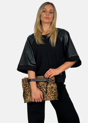 Borsa medium a tracolla  in Cavallino Animalier