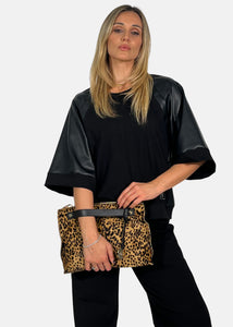 Borsa medium a tracolla  in Cavallino Animalier