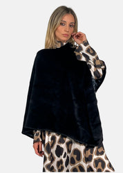 Poncho in ecopelliccia