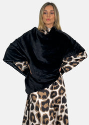 Poncho in ecopelliccia