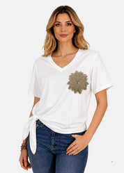 T-Shirt Donna con spilla