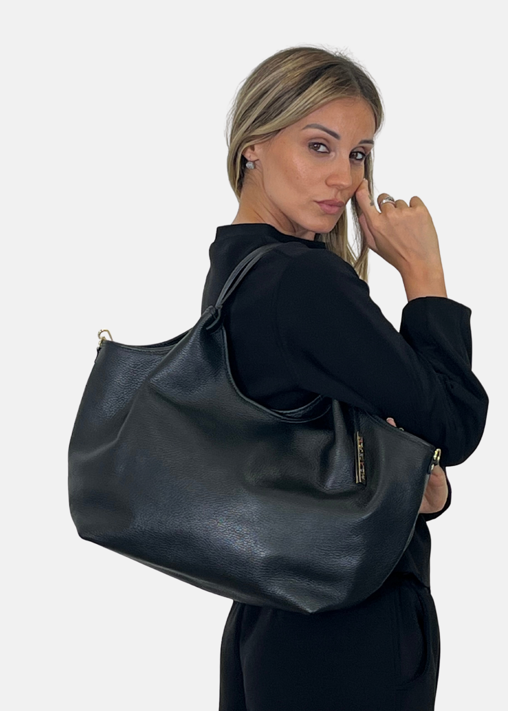 Shopper in vera pelle