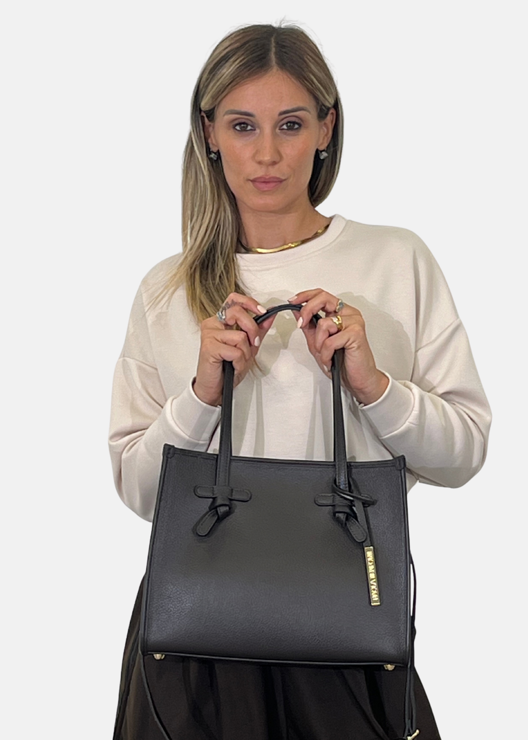 Shopper in vera pelle