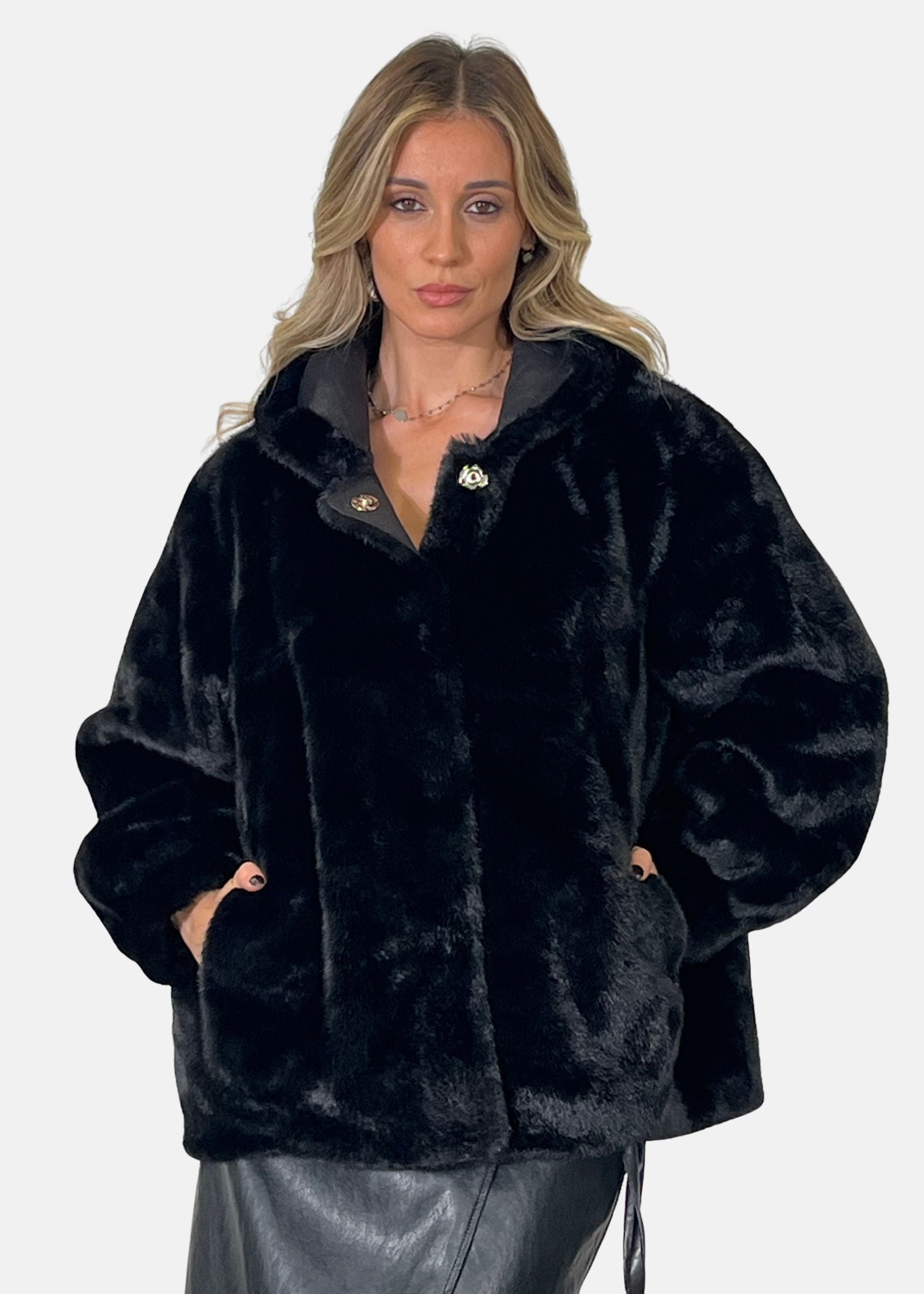Bomber donna in Ecopelliccia