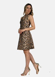 Abito corto scollo halter