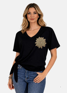 T-Shirt Donna con spilla