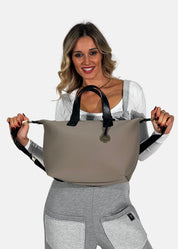 Bauletto medium in neoprene con dettagli oro - Paola Tienforti - Sito Ufficiale