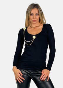 T-Shirt Donna con spilla
