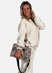 Borsa medium a tracolla  in pelle rettile