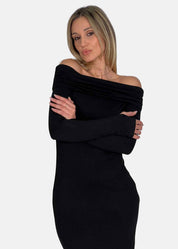 Abito Donna scollo Bardot