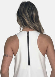 Abito Lungo in Felpa con Tasche e Zip Posteriore