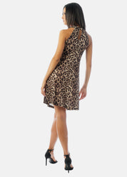 Abito corto scollo halter