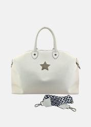 Bauletto large in ecopelle con stella argento