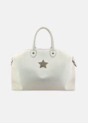 Bauletto large in ecopelle con stella argento