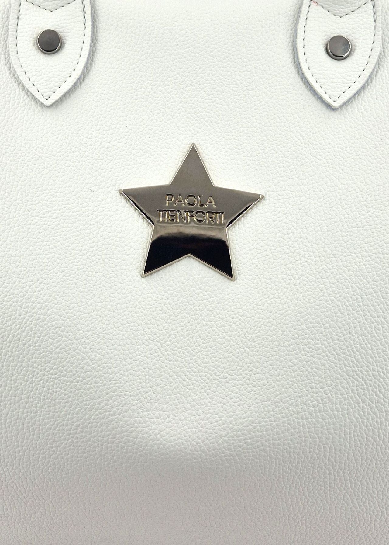 Bauletto large in ecopelle con stella argento