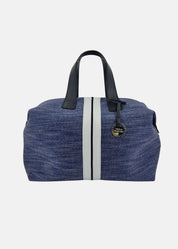Bauletto large Jeans e Pelle con dettagli argento