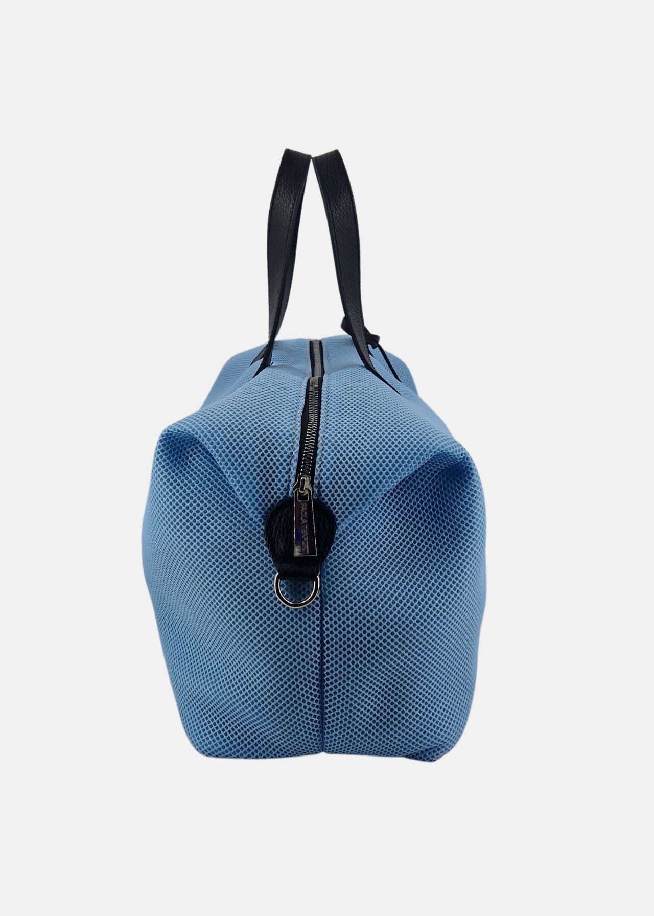 Bauletto large traforato e pelle con dettagli argento