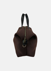 Bauletto Zip in tessuto tecnico traforato e pelle