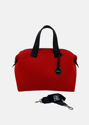 Bauletto medium in neoprene con dettagli argento