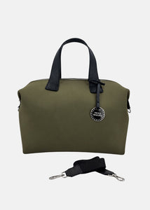 Bauletto medium in neoprene con dettagli argento