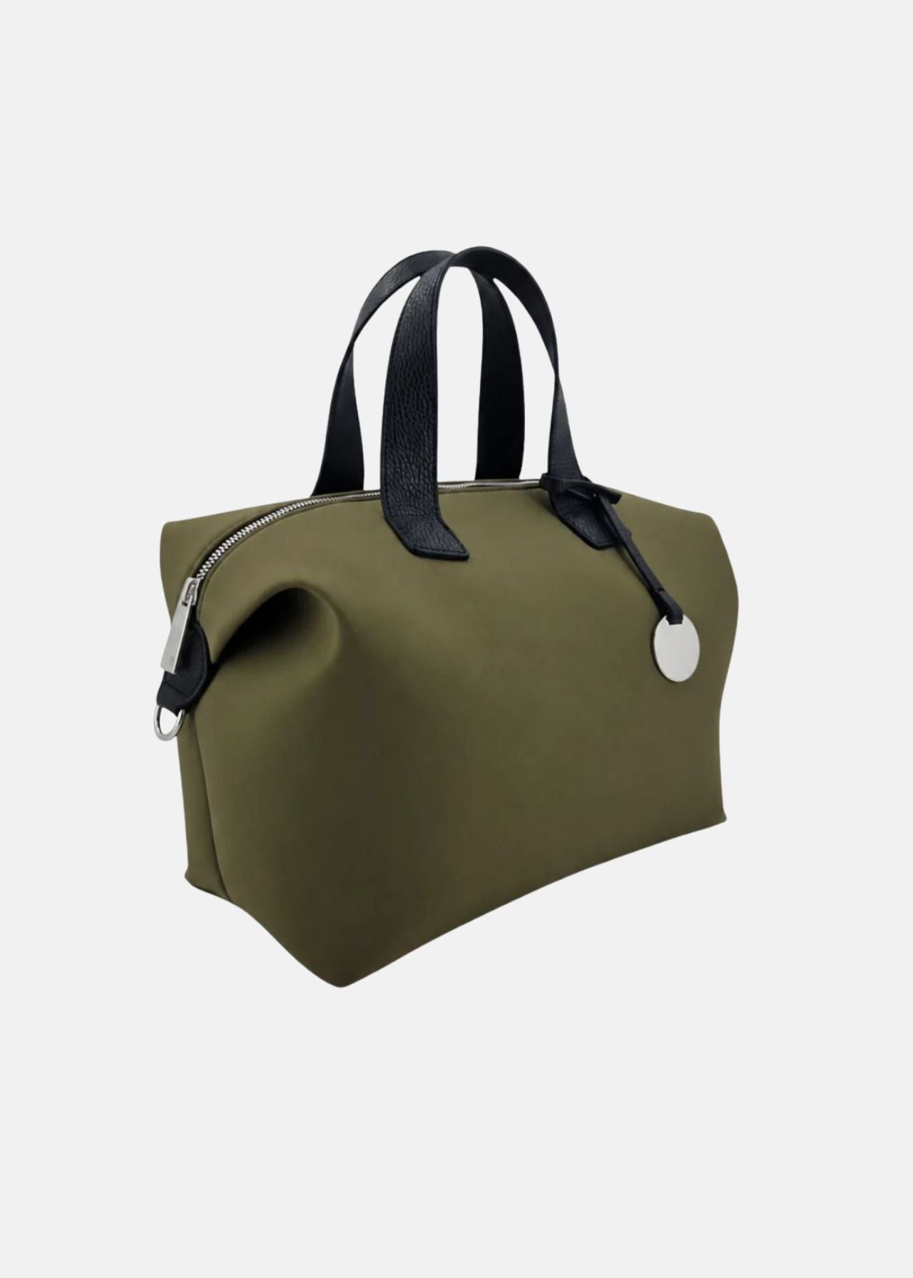 Bauletto medium in neoprene con dettagli argento