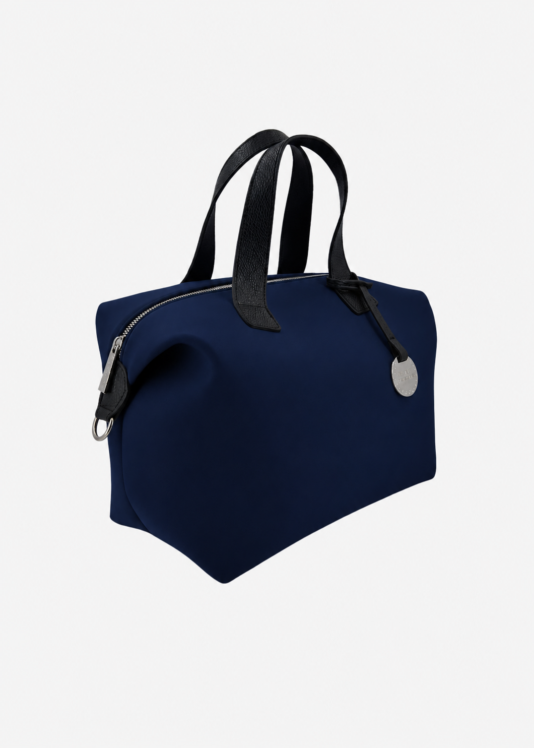 Bauletto medium in neoprene con dettagli argento