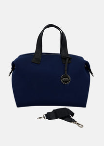 Bauletto medium in neoprene con dettagli argento