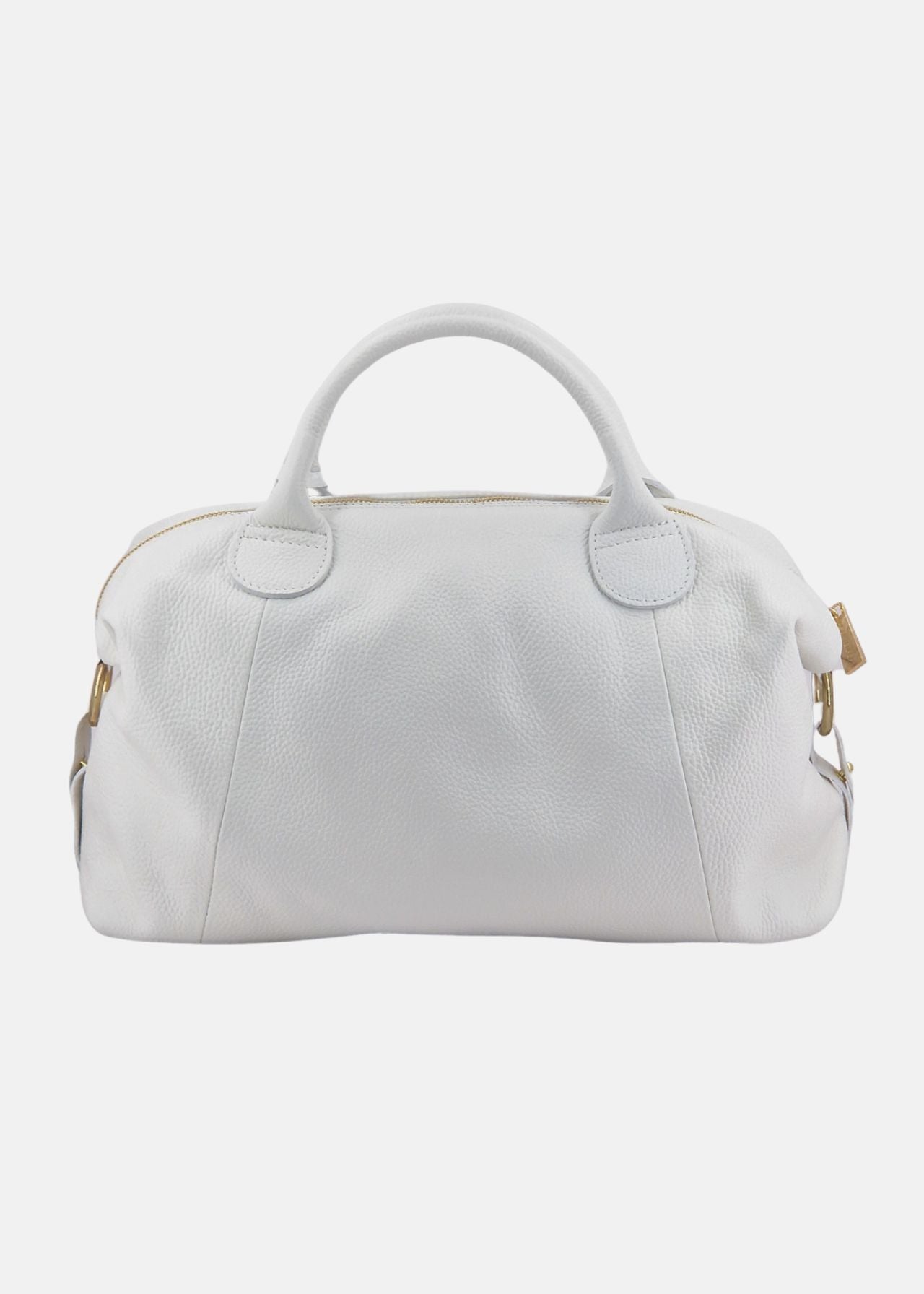 Bauletto in pelle morbida con dettagli oro