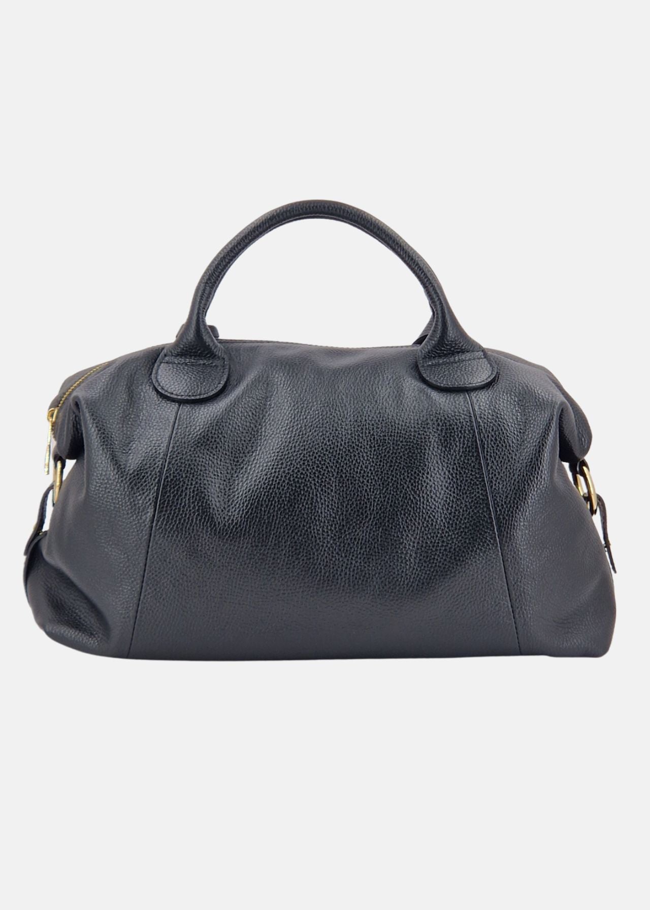 Bauletto in pelle morbida con dettagli oro