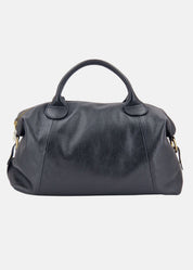 Bauletto in pelle morbida con dettagli oro