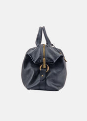 Bauletto in pelle morbida con dettagli oro