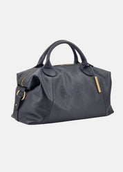 Bauletto in pelle morbida con dettagli oro