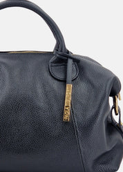 Bauletto in pelle morbida con dettagli oro