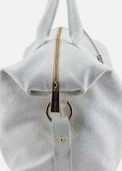 Bauletto in pelle morbida con dettagli oro
